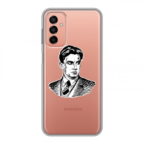 Полупрозрачный дизайнерский силиконовый чехол для Samsung Galaxy M23 5G Прозрачные русские писатели