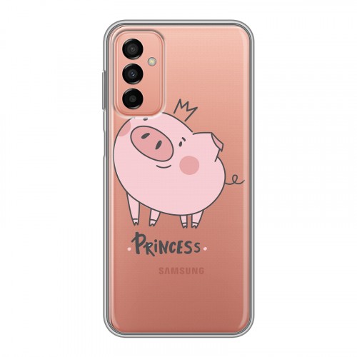 Полупрозрачный дизайнерский силиконовый чехол для Samsung Galaxy M23 5G Прозрачные свинки