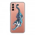 Дизайнерский силиконовый чехол для Samsung Galaxy M23 5G Прозрачные леопарды