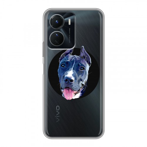 Полупрозрачный дизайнерский силиконовый чехол для Vivo Y16 Прозрачные собаки