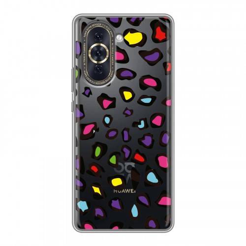 Полупрозрачный дизайнерский пластиковый чехол для Huawei Nova 10 Прозрачные леопарды