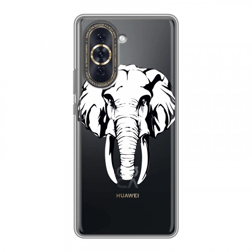 Полупрозрачный дизайнерский пластиковый чехол для Huawei Nova 10 Прозрачные слоны