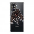Дизайнерский силиконовый чехол для Huawei Nova 10 Прозрачные леопарды