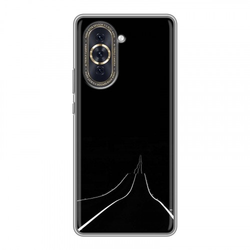 Дизайнерский силиконовый чехол для Huawei Nova 10 Минимализм на черном