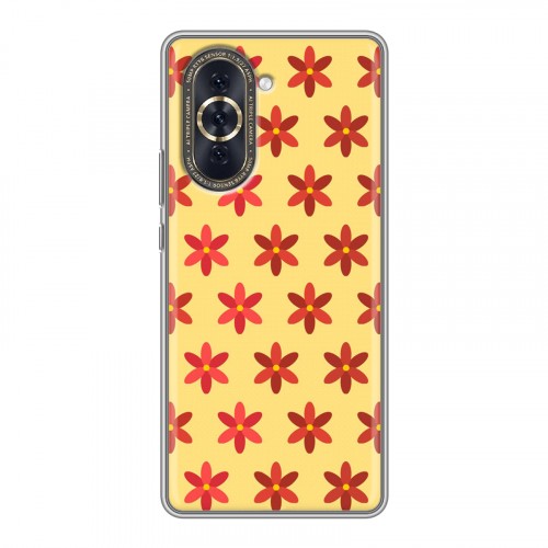 Дизайнерский силиконовый чехол для Huawei Nova 10 Бежевые цветы