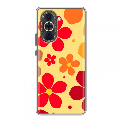 Дизайнерский силиконовый чехол для Huawei Nova 10 Бежевые цветы