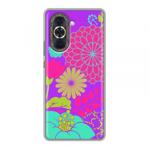 Дизайнерский пластиковый чехол для Huawei Nova 10 Цветы кимоно