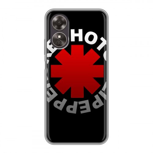 Дизайнерский пластиковый чехол для OPPO A17 Red Hot Chili Peppers
