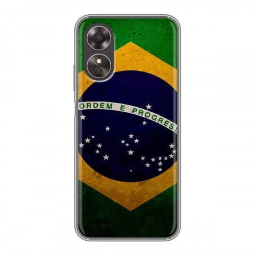 Дизайнерский пластиковый чехол для OPPO A17 Флаг Бразилии