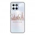 Полупрозрачный дизайнерский пластиковый чехол для Huawei Honor X6 Москва