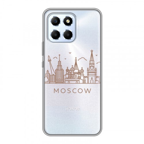 Полупрозрачный дизайнерский пластиковый чехол для Huawei Honor X6 Москва