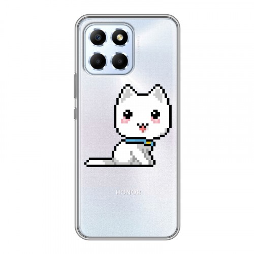 Полупрозрачный дизайнерский пластиковый чехол для Huawei Honor X6 Кошки