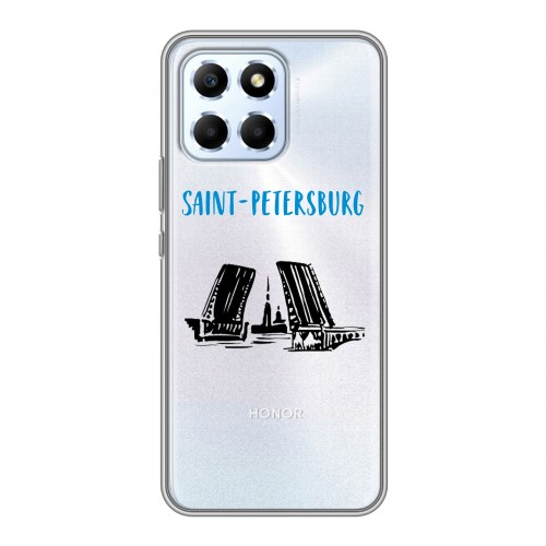 Полупрозрачный дизайнерский пластиковый чехол для Huawei Honor X6 Санкт-Петербург