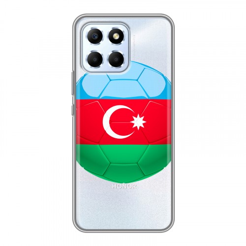 Полупрозрачный дизайнерский пластиковый чехол для Huawei Honor X6 Флаг Азербайджана