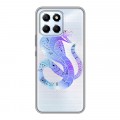 Полупрозрачный дизайнерский пластиковый чехол для Huawei Honor X6 Прозрачные змеи