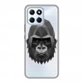 Полупрозрачный дизайнерский пластиковый чехол для Huawei Honor X6 Прозрачные обезьяны