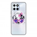 Полупрозрачный дизайнерский силиконовый с усиленными углами чехол для Huawei Honor X6 Прозрачные щенки