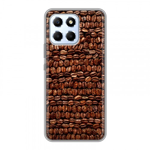 Дизайнерский силиконовый с усиленными углами чехол для Huawei Honor X6 кофе