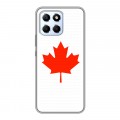 Дизайнерский силиконовый с усиленными углами чехол для Huawei Honor X6 Флаг Канады