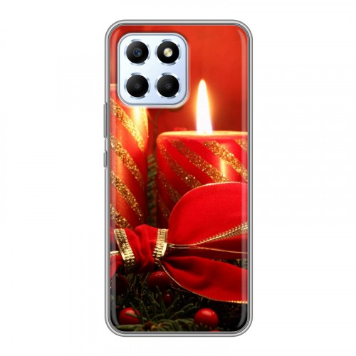 Дизайнерский силиконовый чехол для Huawei Honor X6 Новогодние свечки