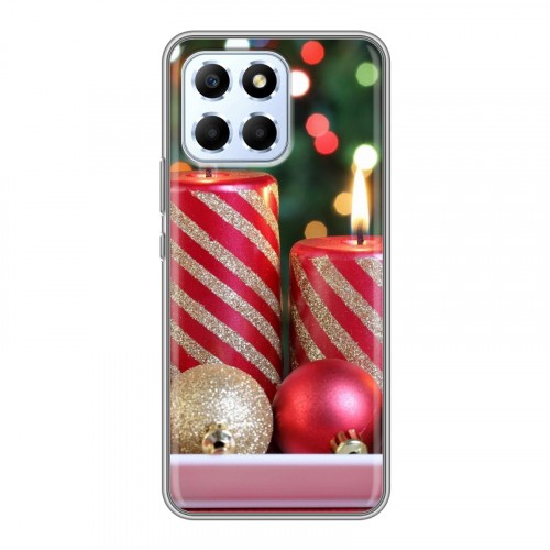 Дизайнерский силиконовый чехол для Huawei Honor X6 Новогодние свечки