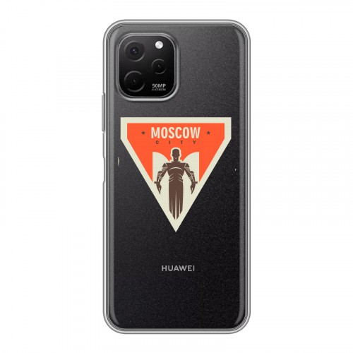 Полупрозрачный дизайнерский силиконовый с усиленными углами чехол для Huawei Nova Y61 Москва