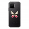 Полупрозрачный дизайнерский пластиковый чехол для Huawei Nova Y61 прозрачные Бабочки 