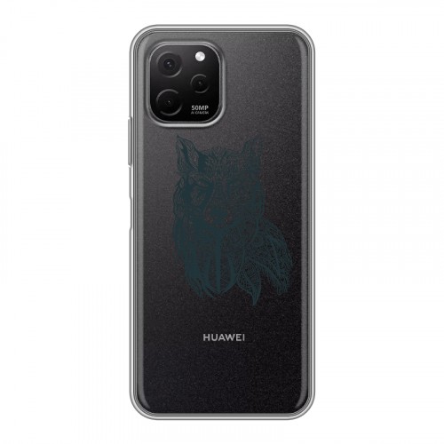 Полупрозрачный дизайнерский пластиковый чехол для Huawei Nova Y61 Волки