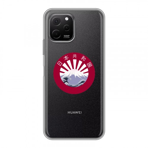 Полупрозрачный дизайнерский пластиковый чехол для Huawei Nova Y61 Прозрачная япония