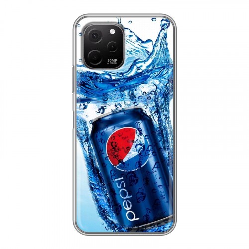 Дизайнерский силиконовый с усиленными углами чехол для Huawei Nova Y61 Pepsi