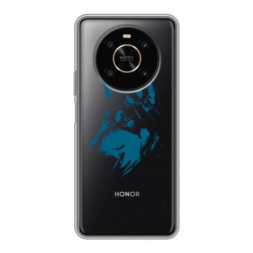 Полупрозрачный дизайнерский силиконовый чехол для Huawei Honor X9 Волки