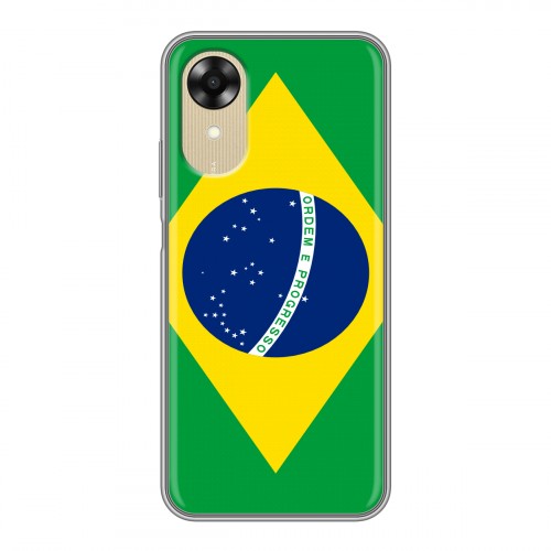 Дизайнерский силиконовый чехол для OPPO A17k Флаг Бразилии