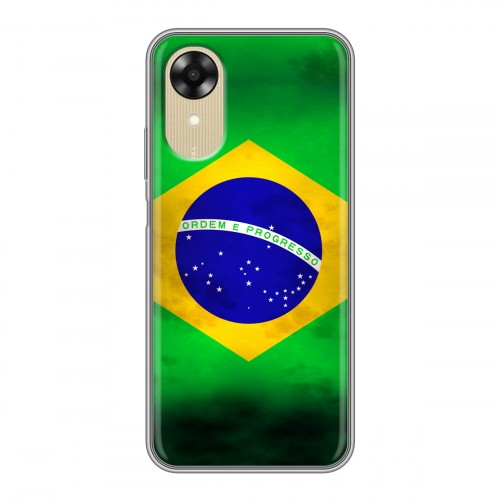 Дизайнерский силиконовый чехол для OPPO A17k Флаг Бразилии