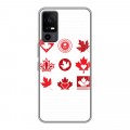 Дизайнерский пластиковый чехол для TCL 40R 5G Флаг Канады