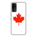 Дизайнерский силиконовый чехол для TCL 40R 5G Флаг Канады