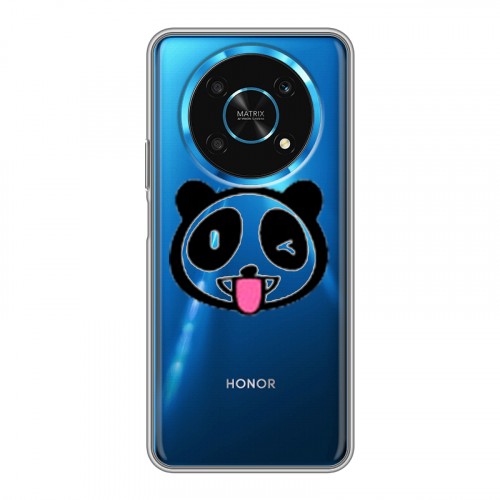 Полупрозрачный дизайнерский силиконовый чехол для Huawei Honor Magic 4 Lite 5G Прозрачные панды - смайлики