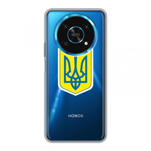 Полупрозрачный дизайнерский силиконовый чехол для Huawei Honor Magic 4 Lite 5G Флаг Украины
