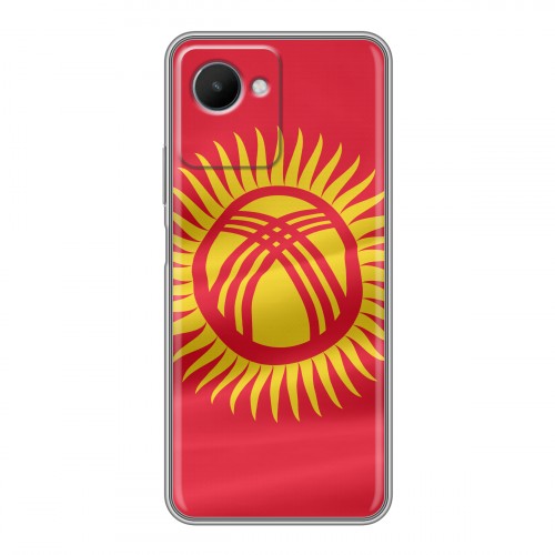 Дизайнерский силиконовый чехол для Realme C30s флаг Киргизии