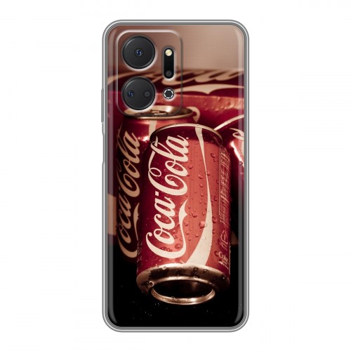 Дизайнерский силиконовый чехол для Huawei Honor X7a Coca-cola