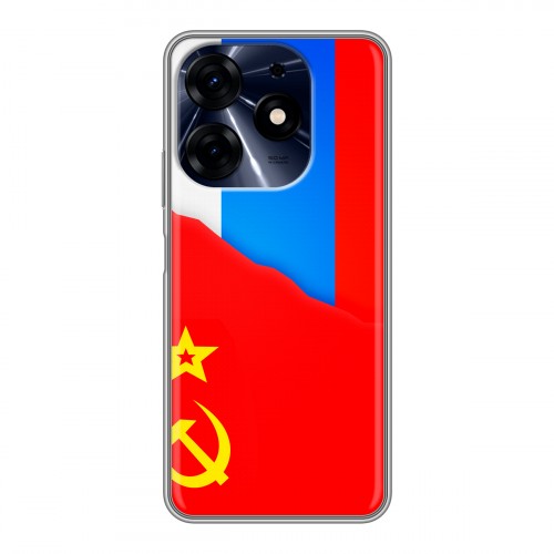 Дизайнерский силиконовый чехол для Tecno Spark 10 Pro Флаг СССР 