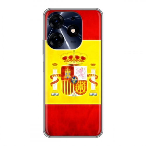 Дизайнерский силиконовый чехол для Tecno Spark 10 Pro флаг Испании