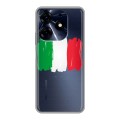 Полупрозрачный дизайнерский пластиковый чехол для Tecno Spark 10 Pro Флаг Италии