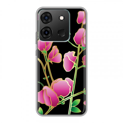 Дизайнерский силиконовый чехол для Infinix Smart 7 Люксовые цветы