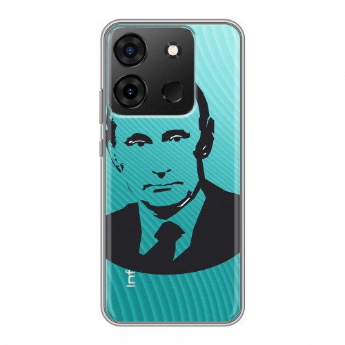 Полупрозрачный дизайнерский пластиковый чехол для Infinix Smart 7 В.В.Путин 