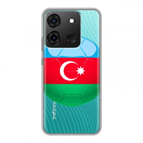 Полупрозрачный дизайнерский пластиковый чехол для Infinix Smart 7 Флаг Азербайджана