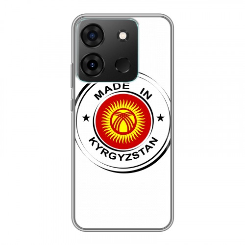 Полупрозрачный дизайнерский пластиковый чехол для Infinix Smart 7 флаг Киргизии