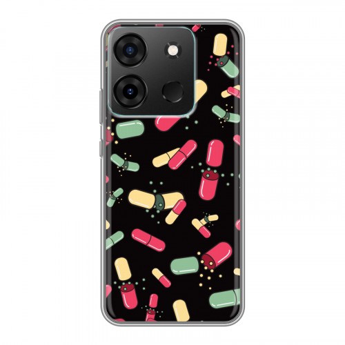 Дизайнерский силиконовый чехол для Infinix Smart 7 Разноцветные таблетки
