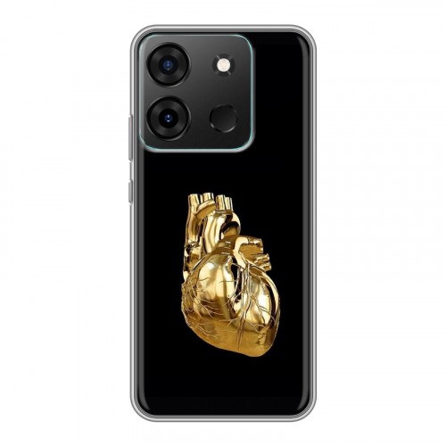 Дизайнерский силиконовый чехол для Infinix Smart 7 Черное золото