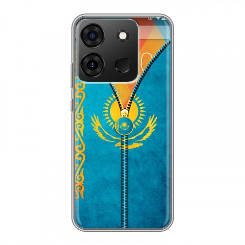 Дизайнерский силиконовый чехол для Infinix Smart 7 Флаг Казахстана
