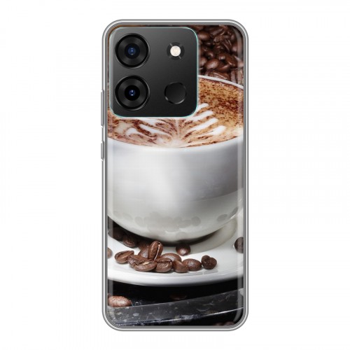 Дизайнерский силиконовый чехол для Infinix Smart 7 Кофе напиток